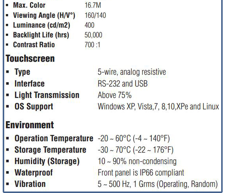 全新研華 工業(yè)等級平板顯示器FPM系列 17寸工業(yè)顯示器 FPM-7151T