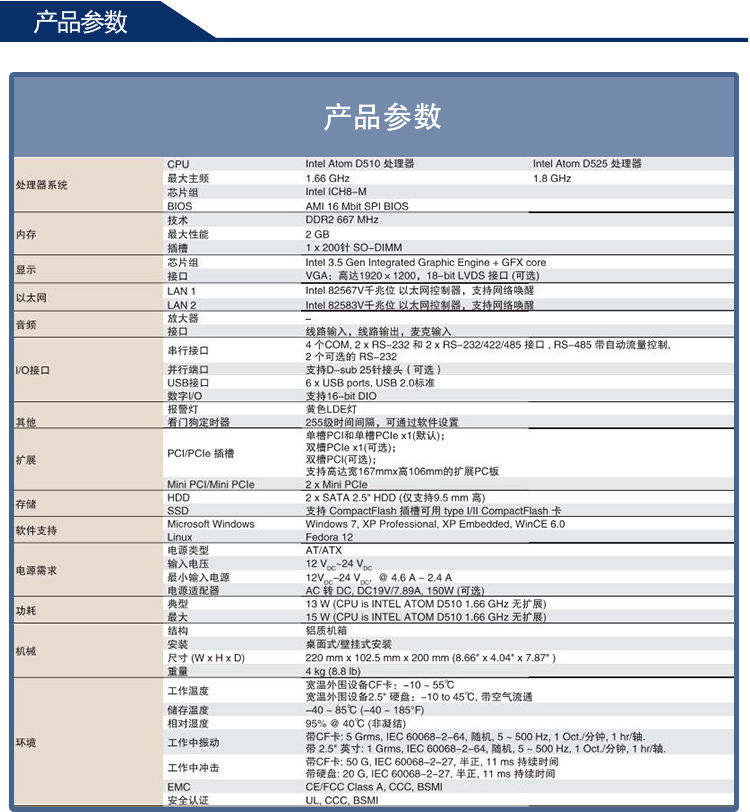 全新研華 無風扇嵌入式工控機 高性能ARK-3000系列 ARK-3403