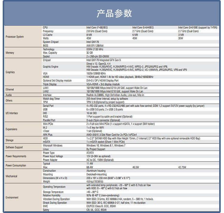 全新研華 無風扇嵌入式工控機 高性能ARK-3000系列 ARK-3520L