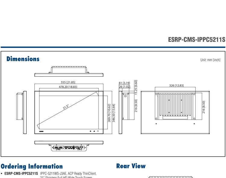 研華ESRP-CMS-IPPC5211S Realize the true value of thin client and centralized management technologies with Advantech’s ThinManager compatible industrial thin clients.