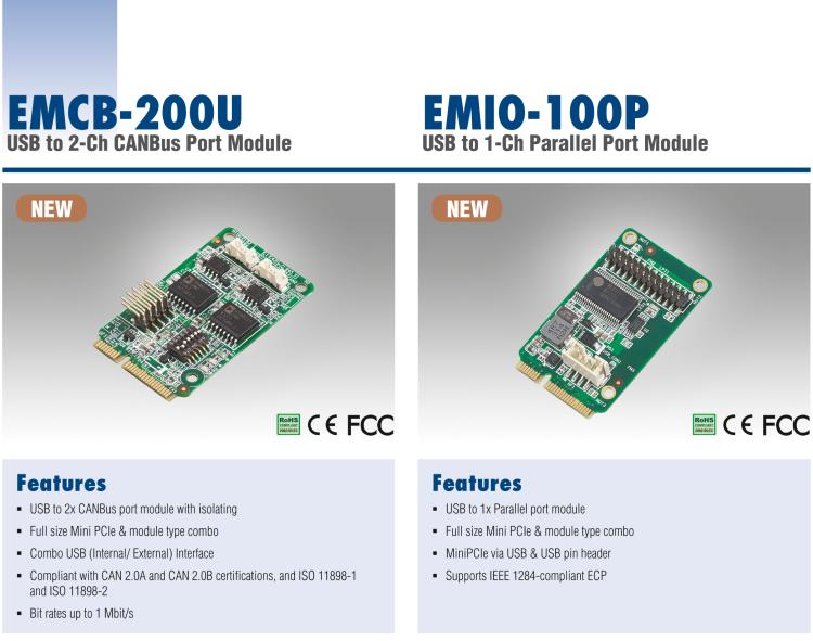 研華EMIO-100P 并行模塊，1 路，USB I/F