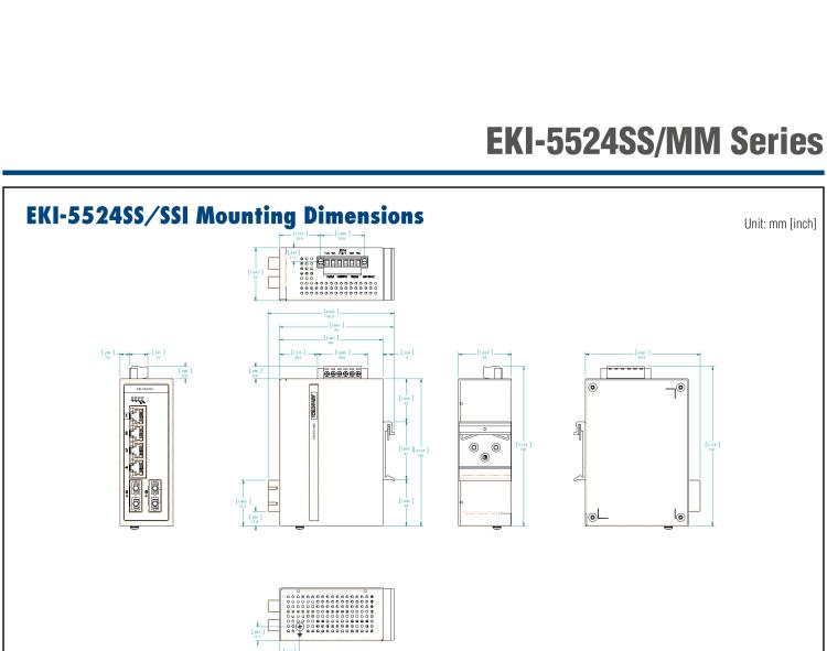 研華EKI-5524MMI 2光4電百兆ProView(組態(tài))系列工業(yè)以太網(wǎng)交換機(包含單模/多模、SC/ST接口)