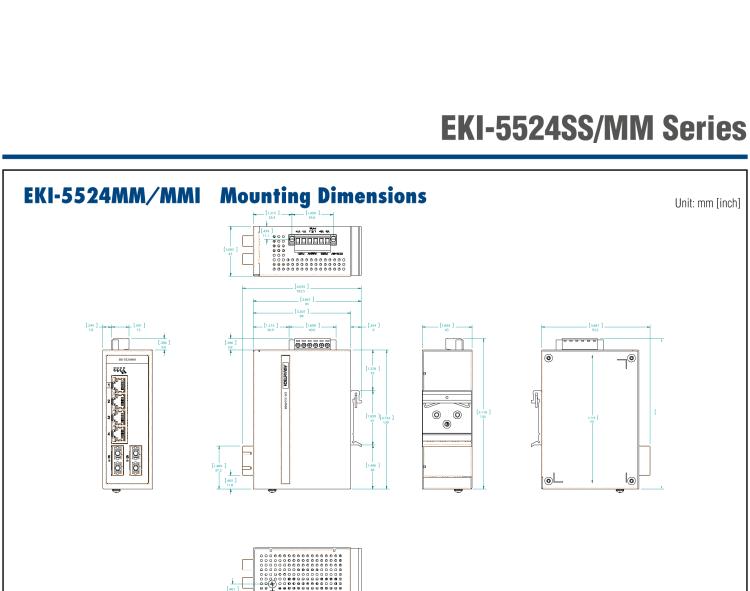 研華EKI-5524MMI 2光4電百兆ProView(組態(tài))系列工業(yè)以太網(wǎng)交換機(包含單模/多模、SC/ST接口)