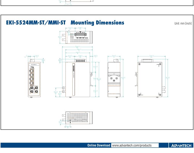 研華EKI-5524MMI 2光4電百兆ProView(組態(tài))系列工業(yè)以太網(wǎng)交換機(包含單模/多模、SC/ST接口)