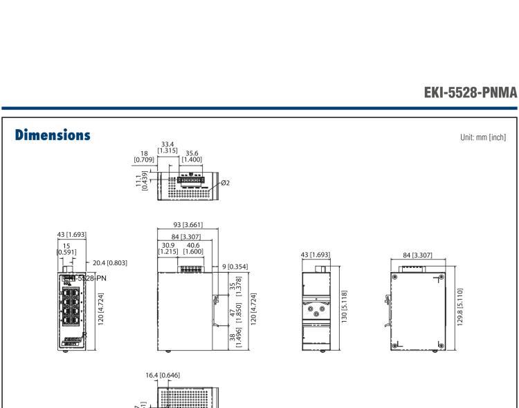 研華EKI-5528-PNMA 8端口支持 PROFINET MRP Master 協(xié)議簡易網(wǎng)管型工業(yè)交換機