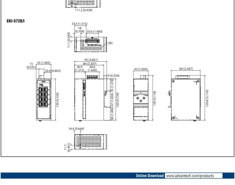 研華EKI-5728I 8端口千兆ProView（組態(tài)）系列寬溫型工業(yè)以太網(wǎng)交換機