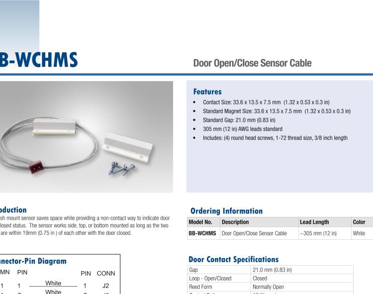 研華BB-WCHMS Door Open/Close Magnet/Reed Switch Sensor