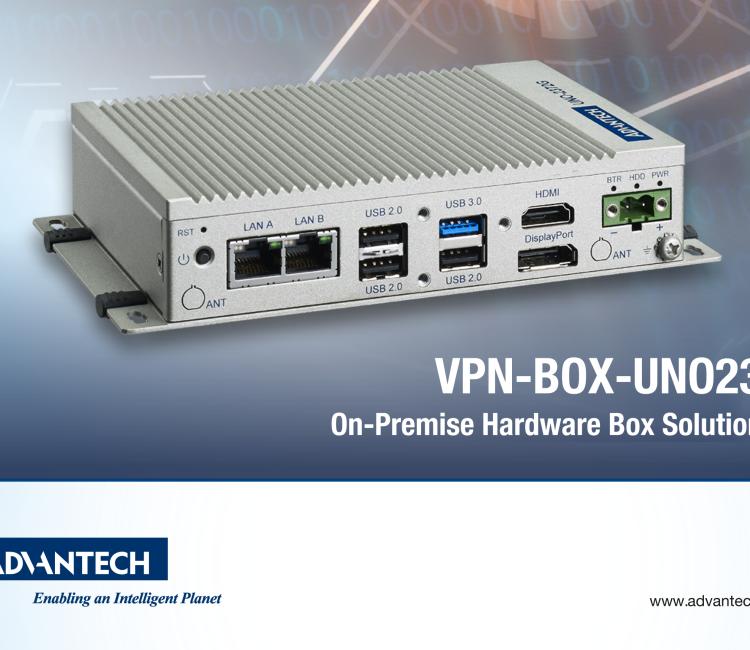 研華VPN-BOX-UNO23-100 WebAccess/VPN, Hardware Box UNO-2372, 100 devices + 20 VPN clients