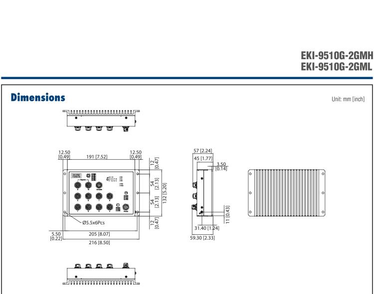 研華EKI-9510G-2GMH EN50155 Managed Ethernet Switch with 10xGE(2bypass), 72-110 VDC