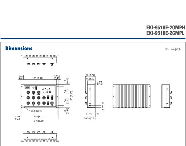 研華EKI-9510E-2GMPL 10個百兆M12 POE端口網(wǎng)管EN50155交換機(jī)， 支持24/48 VDC供電