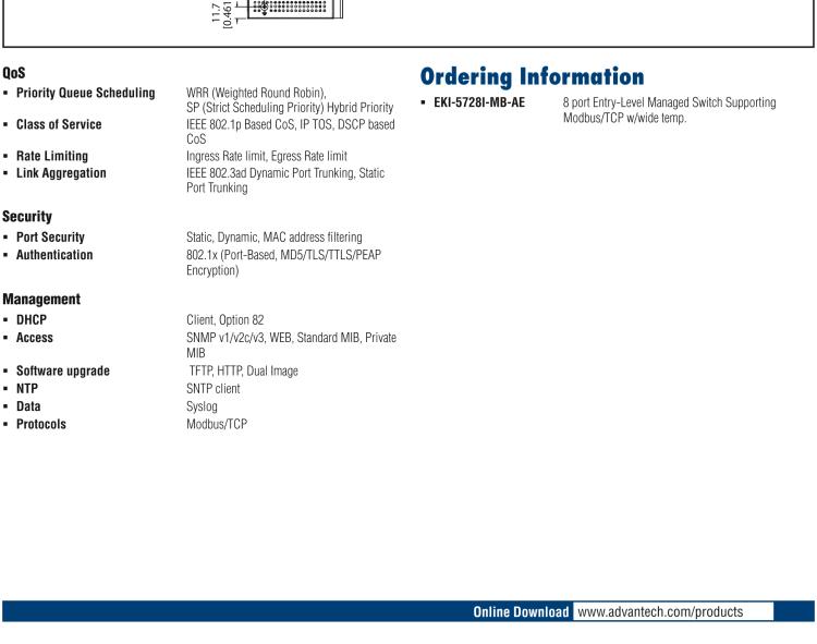 研華EKI-5728I-MB 8 Ports Entry-Level Managed Switch