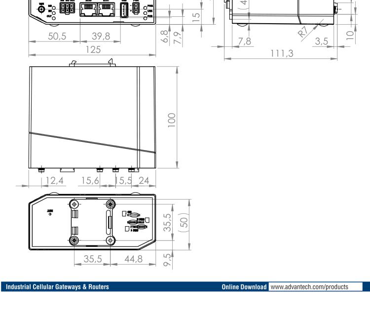 研華BB-SR31010115 SmartFlex, Global, 5x ETH, WiFi, Plastic, ACC Int.