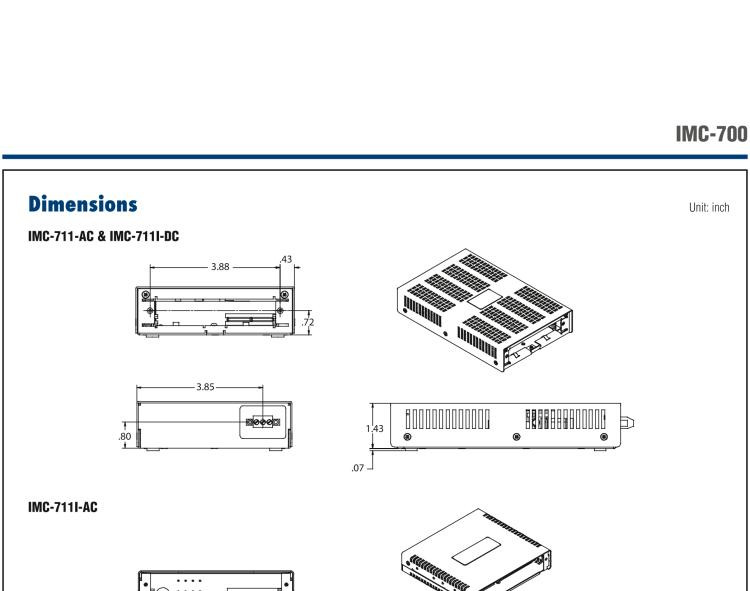 研華IMC-712I-AC-US Managed Hardened Modular 2-slot Media Converter Chassis, AC Power (also known as IE-MediaChassis 850-13106)