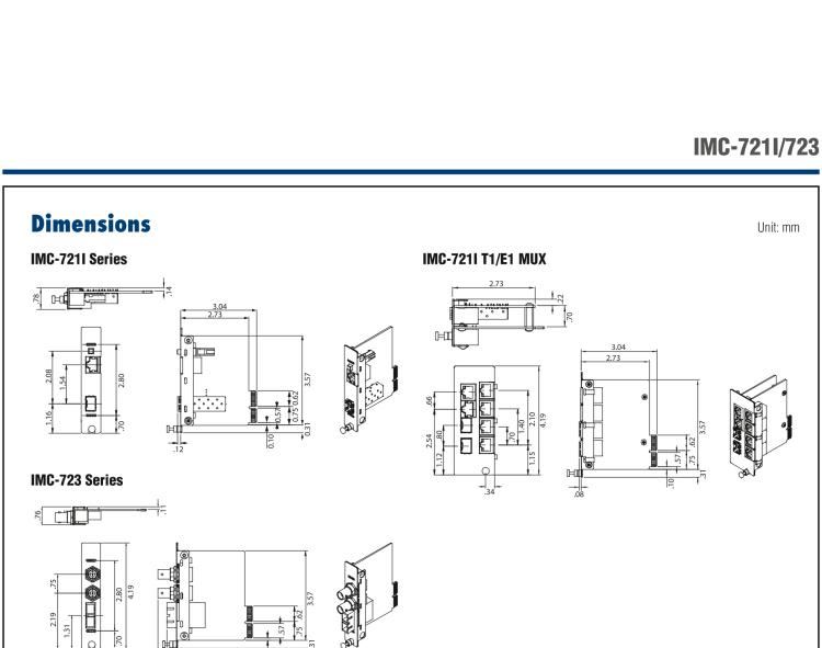 研華IMC-721I-MMST Managed Hardened Modular Media Converter, DS1, Multimode 1300nm, 40km, ST (also known as iMcV 850-18103)