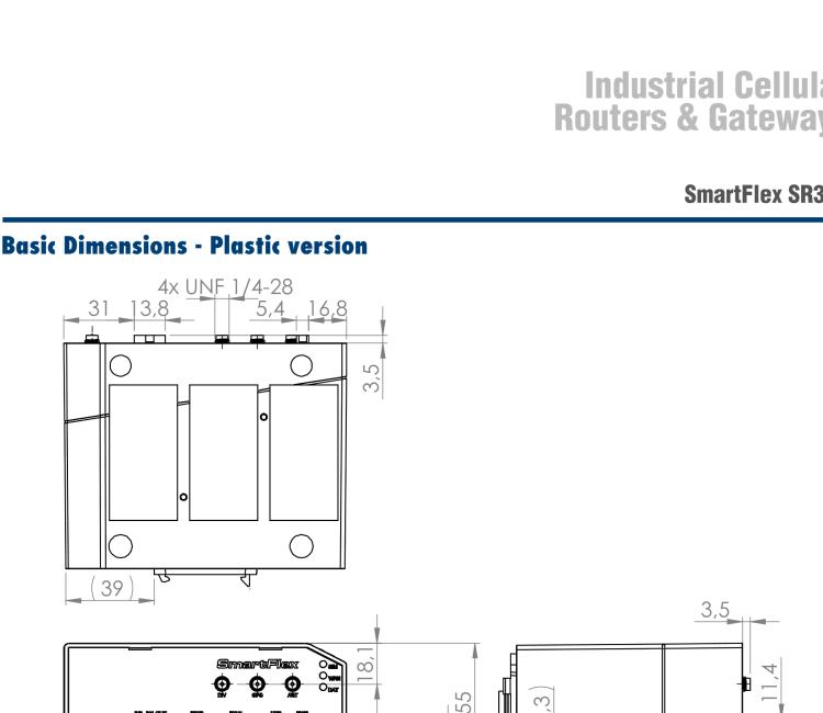 研華BB-SR30400410 SmartFlex, EMEA/LATAM/APAC, 3x ETH, 1x RS232, 1x RS485, Plastic, No ACC