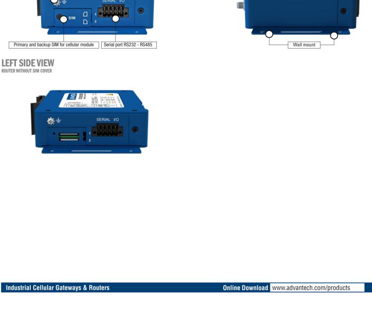 研華ICR-3211B ICR-3200, LTE catM1, NB-IoT, 1xETH, 1xRS232, 1xRS485, SUPERCAP, No ACC