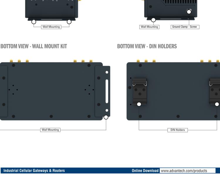 研華ICR-4434WS ICR-4400, GLOBAL, 5x Ethernet, 1x RS232, 1x RS485, CAN, PoE PSE+, Wi-Fi, SFP, USB, SD, Without Accessories