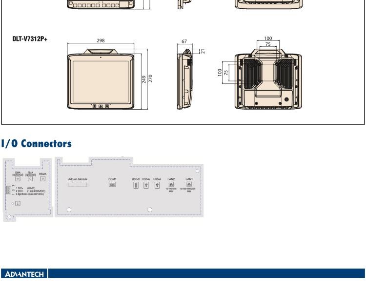 研華DLT-V73 10.4"/12.1" Rugged x86-Based Vehicle Mount Terminal