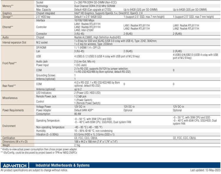 研華EPC-T4286 適配Intel? 第8/9代 Core? i 系列處理器，搭載H310芯片組。1U超薄高度，性能強勁。