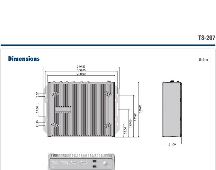 研華TS-207 搭載11th Gen. Intel Core無(wú)風(fēng)扇IP 65防護(hù)系統(tǒng)，車(chē)輛鐵路應(yīng)用