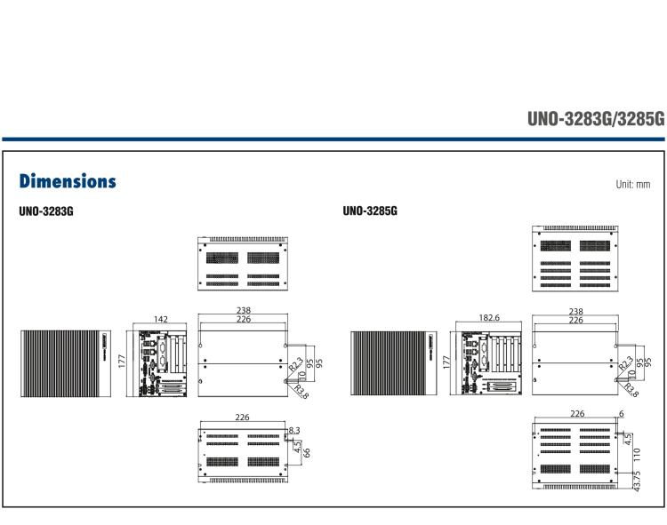 研華UNO-3285G 高效能嵌入式無(wú)風(fēng)扇工業(yè)電腦，搭配Intel? Core? i 處理器，4×PCI(e) 擴(kuò)展槽, 2×GbE, 2×mPCIe, HDMI, DVI-I
