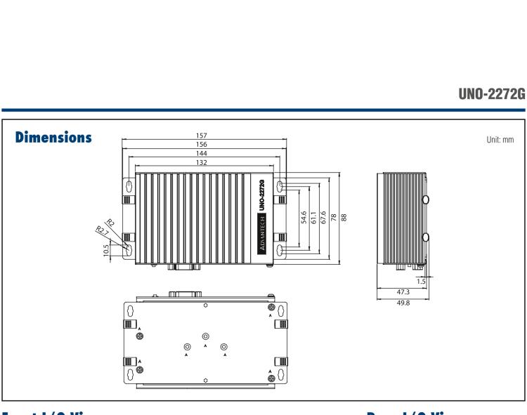 研華UNO-2272G 袖珍型嵌入式工控機(jī)，搭配Intel? Atom?處理器，1 x GbE, 2 x mPCIe, VGA/HDMI