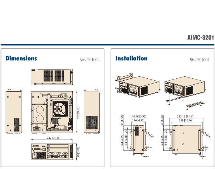 研華AIMC-3201 智能微型計(jì)算機(jī)，支持英特爾酷睿? i7/i5/i3 CPU，H81芯片組, 2個(gè)擴(kuò)展槽, 250W 80Plus 電源