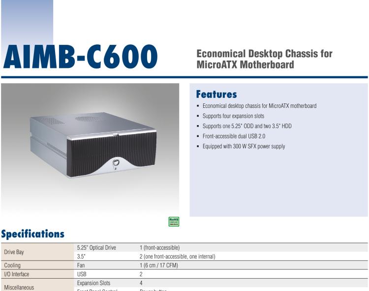 研華AIMB-C600 經(jīng)濟(jì)型臺式機(jī)箱，用于MicroATX 母板