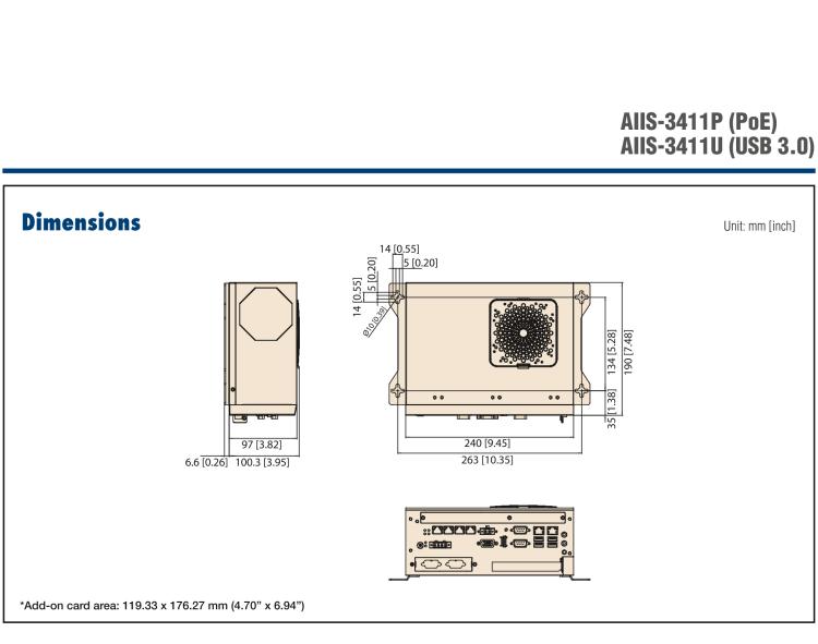 研華AIIS-3411 緊湊型視覺系統(tǒng)，支持Intel? 第10代 Core i CPU, 4路攝像頭支持 GigE PoE或 USB 3.0接口, PCIe擴(kuò)展槽, 支持4路光源和隔離DIO