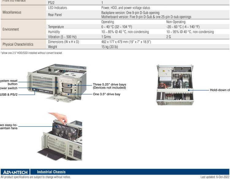 研華IPC-610-H 4U上架式機(jī)箱，支持LED指示 & 聲音警報(bào)通知