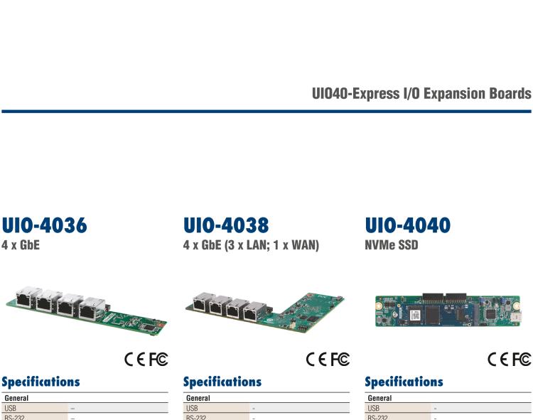 研華UIO-4038 UIO40-Express I/O 擴(kuò)展卡，，支持 3 LAN & 1 WAN