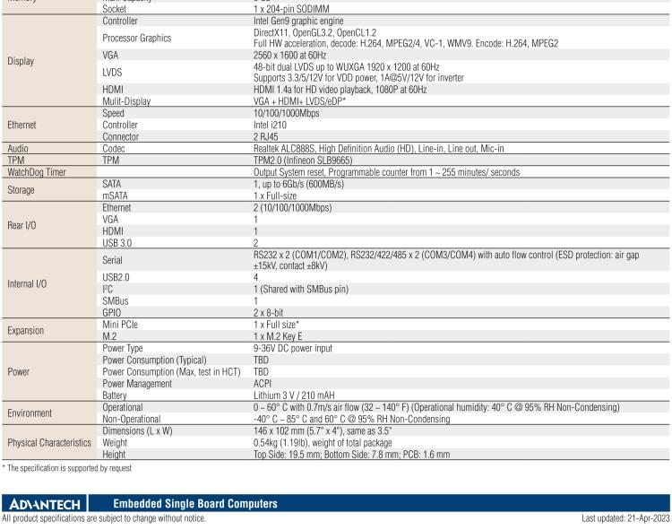 研華PCM-9366 Intel 第六代Atom?奔騰N4200賽揚N3350，3.5寸單板電腦