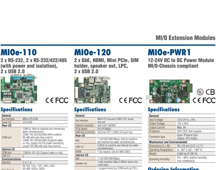 研華MIOe-210 4xRS232/422/485, 2xRS422/485, 8-bit GPIO，兼容3.5寸MIO單板