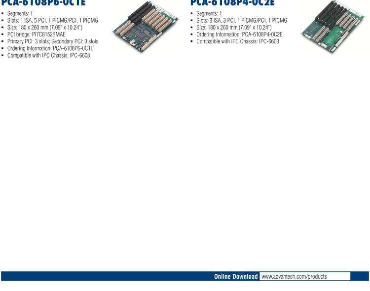 研華PCA-6113P4R-0C2E 13 槽 , 7ISA, 4PCI, 2PICMG底板