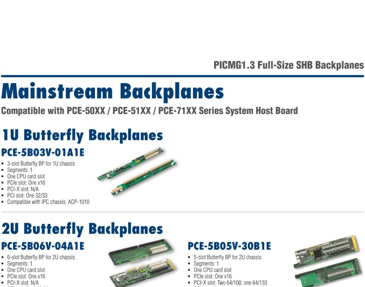 研華PCE-5B04 4-slot BP for 5-slot chassis