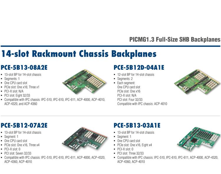 研華PCE-5B05 5-slot BP for 5-slot chassis