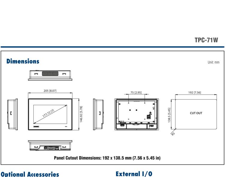 研華TPC-71W 7寸觸摸屏電腦，搭載ARM Cortex?-A9處理器