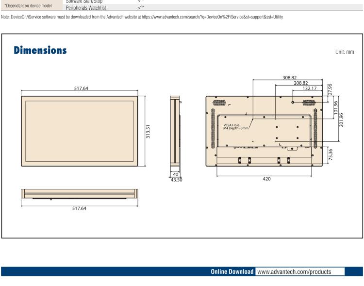 研華UTC-520H 21.5" Ubiquitous Touch Computer with 8th Gen Intel Core i7/i5/i3 Processor