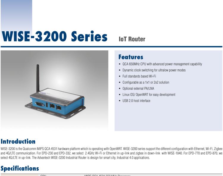 研華WISE-3240 研華EPD電子紙專用工業(yè)網(wǎng)關(guān)，以太網(wǎng)、 WIFI（AP）、Zigbee，專為智能城市、工業(yè)4.1應(yīng)用而設(shè)計(jì)。