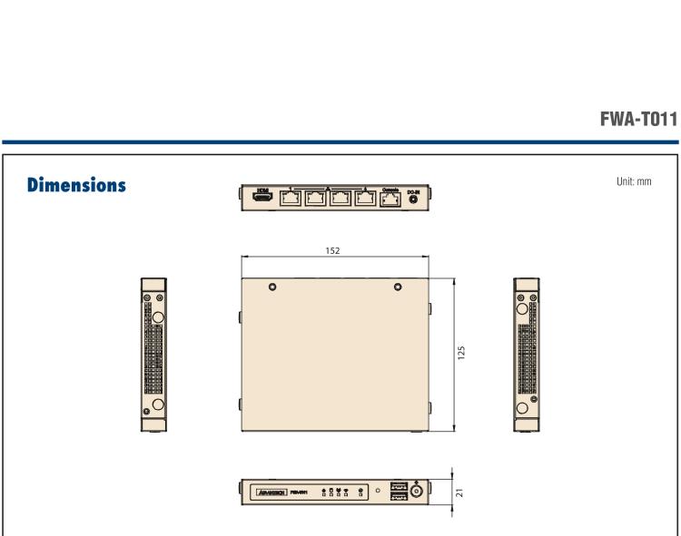 研華FWA-T011 基于Intel? Celeron? N3350/J3455 入門級SD-WAN，安全網(wǎng)關(guān)微型網(wǎng)絡(luò)應(yīng)用平臺