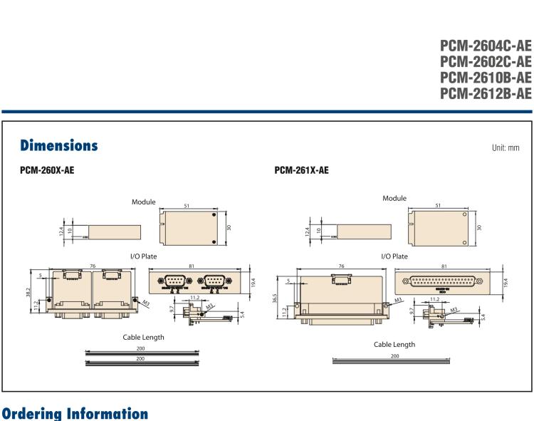 研華PCM-2612B 非隔離RS-422/485，4端口，DB9，PCIe I/F