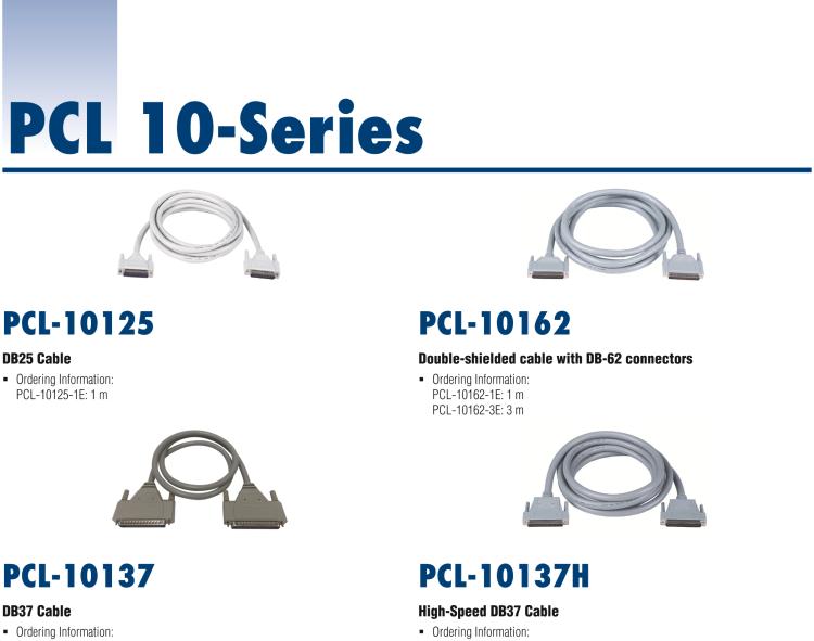 研華PCL-10162 3m DB-62屏蔽線纜