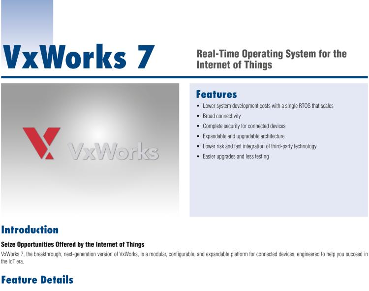 研華VxWorks Real-Time Operating System for the Internet of Things